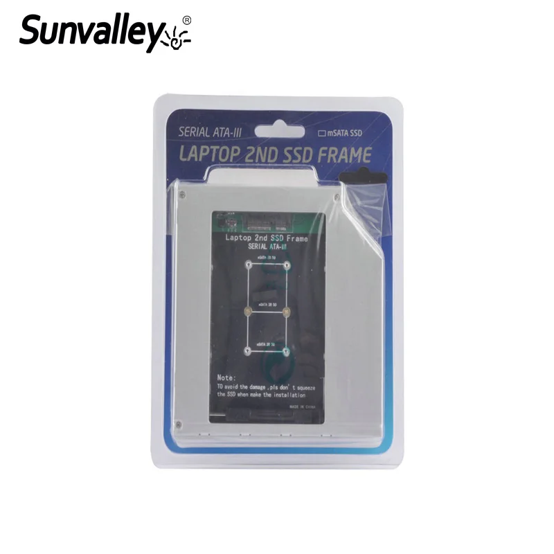 Sunvalley Новый 2 й HDD Caddy mSATA 12 7 мм SSD корпус для расширяющегося хранения ноутбука|ssd