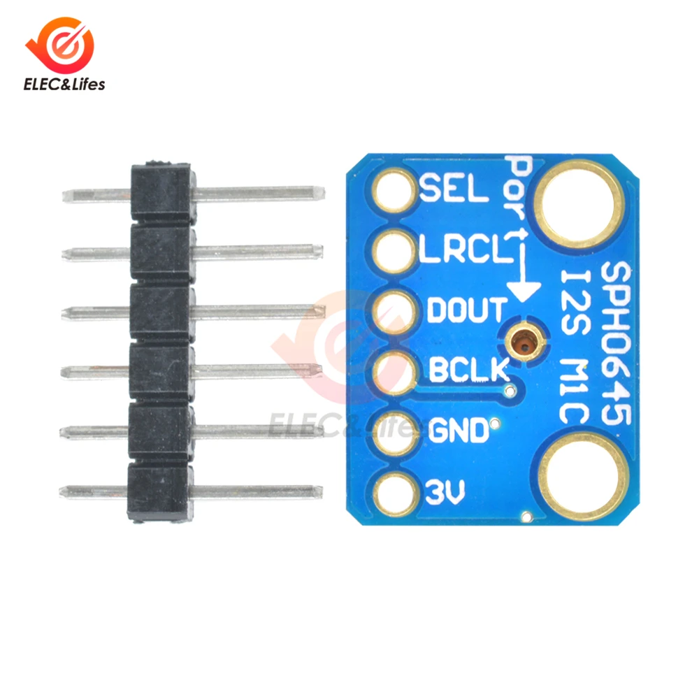 Модуль датчика пробоя микрофона I2S MEMS GY-SPH0645 SPH0645LM4H для Arduino Zero Raspberry Pi FZ3483 |