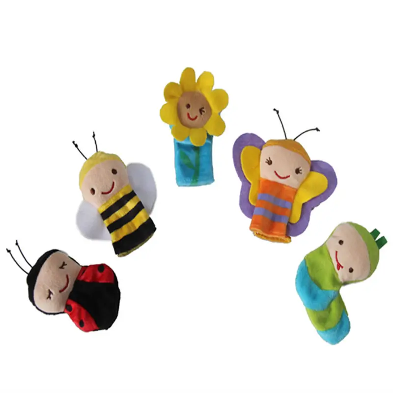 5PCS Theater 8CM Mouth Hand Puppet Plush Toy Children's Bedtime Gifts Finger Baby Comfort Toys Educational | Игрушки и хобби
