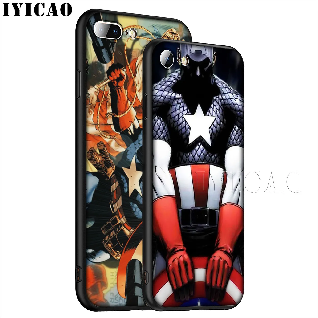 IYICAO Капитан Америка Marvel Мягкий силиконовый чехол для телефона iPhone XR X XS 11 Pro Max 6 6S 7 8