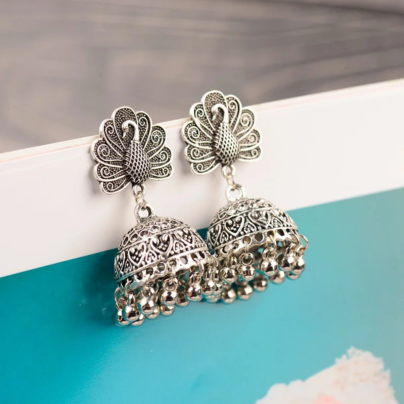 Античный Бохо Индия Этнические Jhumka Висячие серьги для женщин Птица Форма кисточкой женские серьги висячие украшения аксессуары