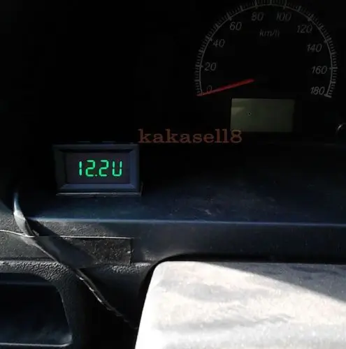 2 в 1 светодиодный Тахометр Цифровой вольтметр|voltmeter installation|voltmeter cargauge dashboard |