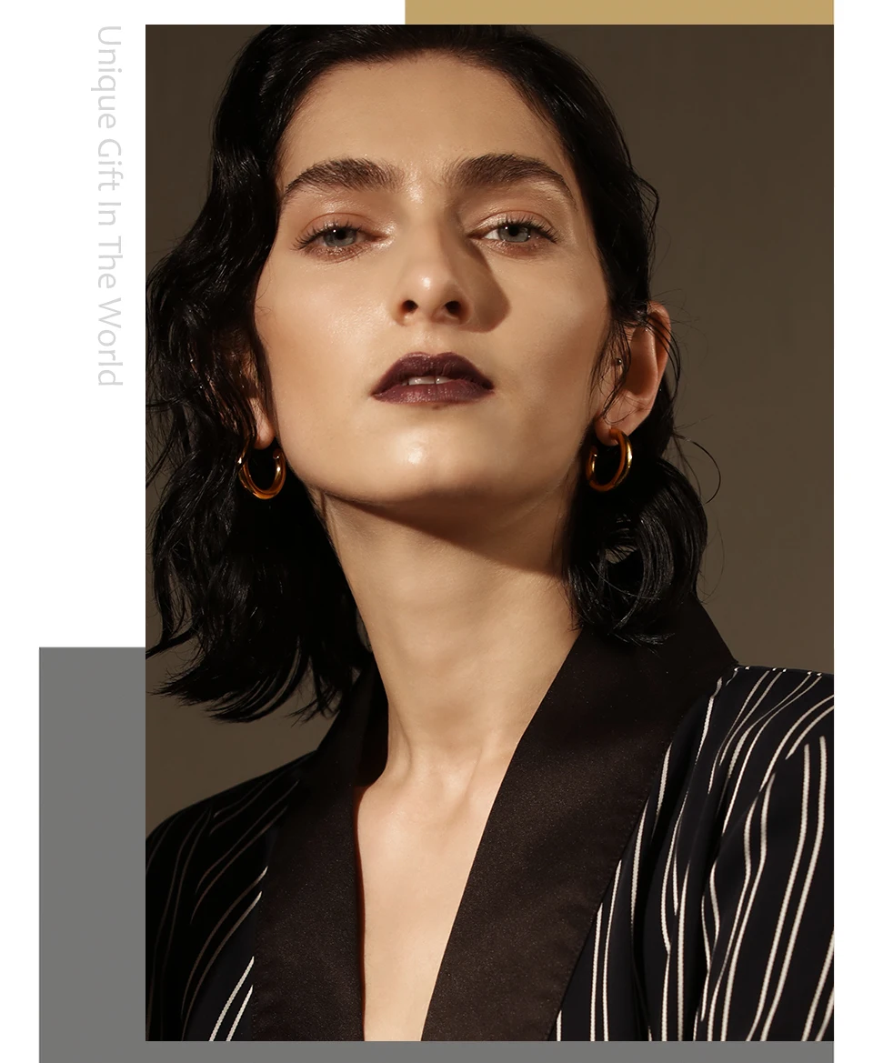 Enfashion, маленькие серьги-кольца, чистый золотой цвет, вечность, серьги из нержавеющей стали, круглые серьги для женщин, ювелирные изделия EC171023