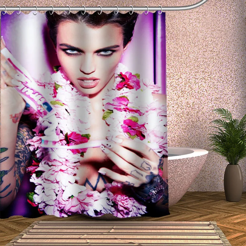 Занавеска для душа Ruby Rose экологически чистая Современная занавеска ванной из