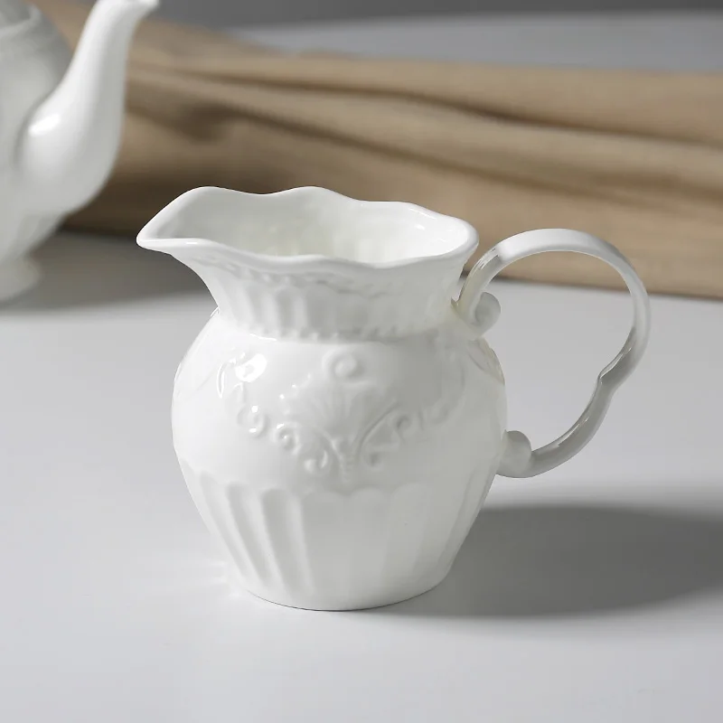 Новое поступление 3D Rilievo кружевная банка для молока в европейском стиле с ручкой