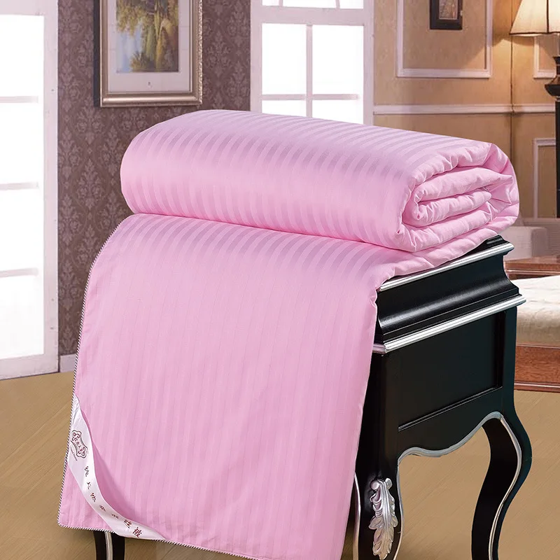 High Grade Home Chinese Silk Quilts Handwork Mulberry Silk Comforters 100%Silk Filled Silk Blankets Comfortable Cotton Cover