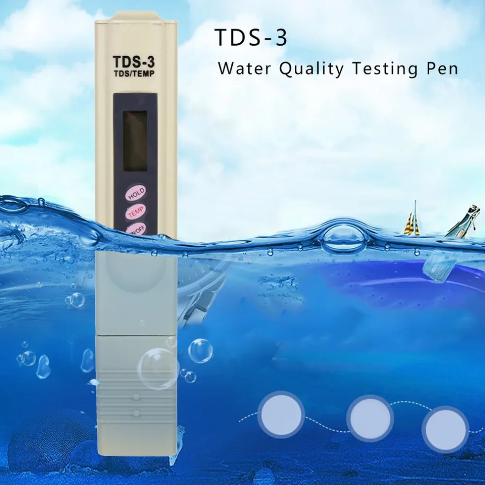 Цифровой TDS-3 метр аквариум бассейн Тестеры качества воды ручка Чистота фильтр