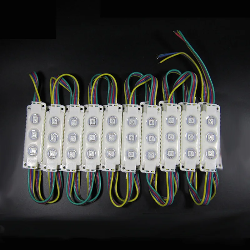 GBKOF 100 шт. RGB светодиодный модуль объектив впрыски 5050 супер яркий рекламный