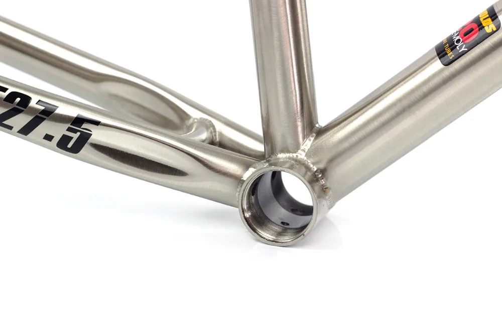 Reynolds 520 CR-MO сталь MTB велосипедная Рама с вилкой 27," 650B Классическая Серебряная Щетка 15,5" 1" 18,5" набор рамок цунами высокое качество