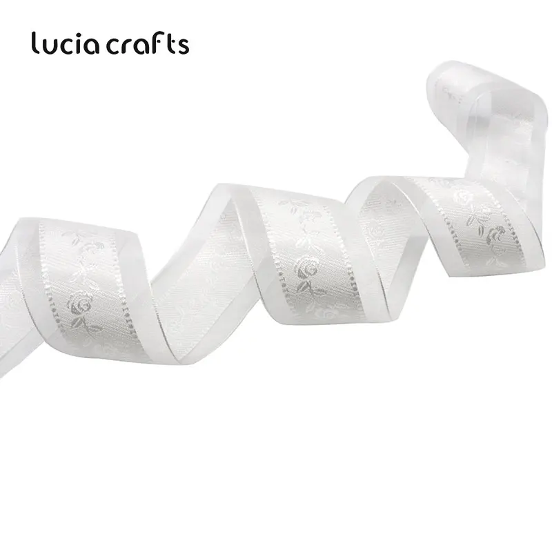 C10 White 5y 5/6 ярдов 40 мм Цветочная вышивка органза корсажная лента для кромки ленты DIY шитье головные уборы подарочная упаковка свадебные украшения P0306 - Цвет: C10 White 5y