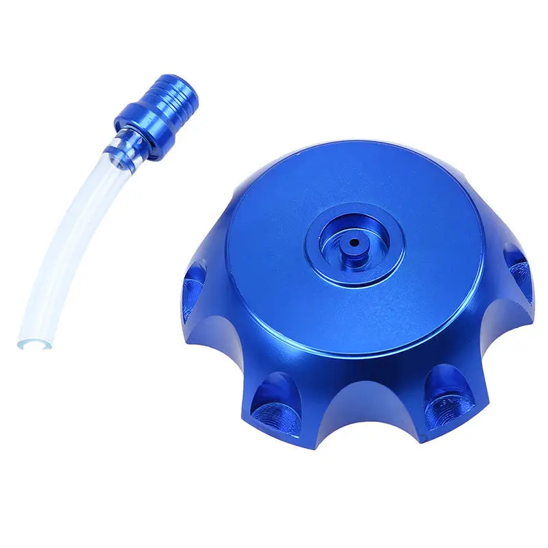 Blue Tube Dirt bike Replacement Aluminum Petrol Fuel Cap Cover Breather Hose For Yamaha WR250F YZ400F Tank Gas | Автомобили и