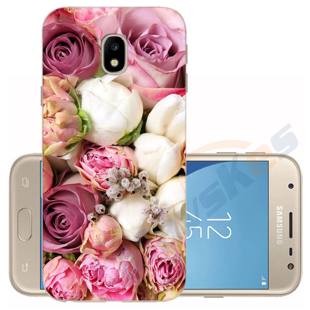 3 Чехол для телефона для samsung Galaxy J5 EU J530 J530F Мягкий Силиконовый ТПУ Защитное приспособление в виде цветка чехол для samsung J3 EU J330 бампер - Цвет: 3