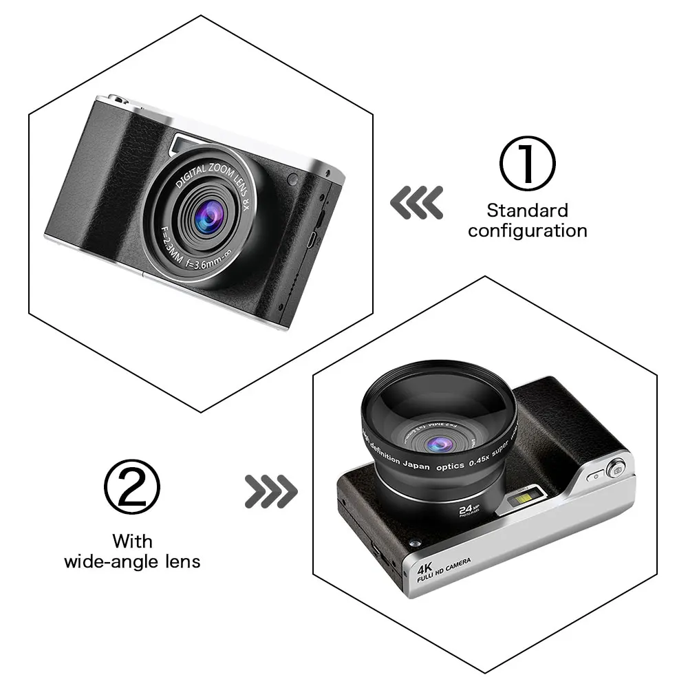 Новая цифровая камера 4 0 дюймов ips сенсорный экран Full HD 24MP разрешение 8X цифровой