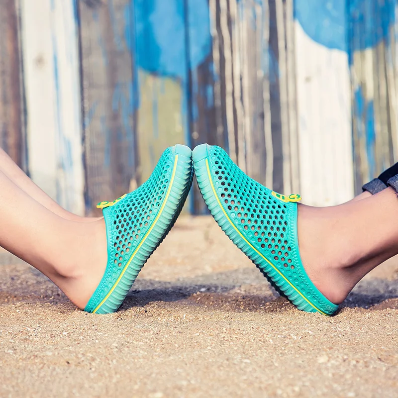 2017 Туфли-сабо для сада мужчин быстросохнущие летние пляжные тапочки дышащие