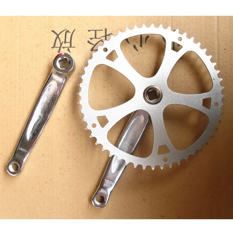 Односкоростной велосипед fixie винтажный дорожный Кривошип Круизный сталь 52T 170 мм