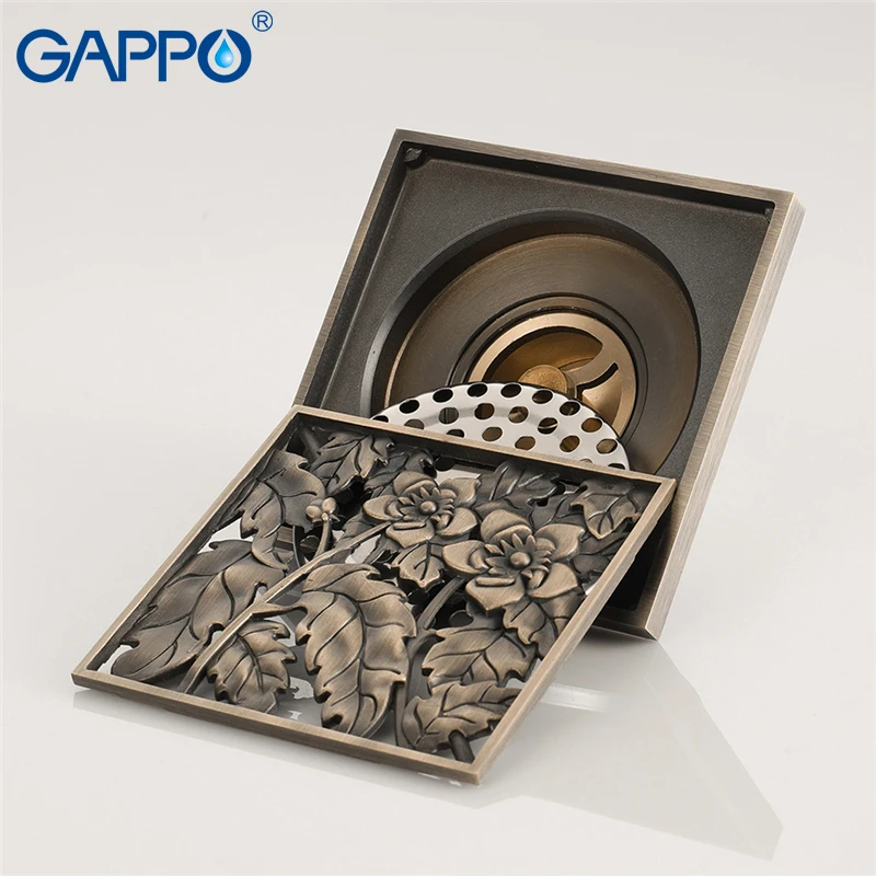 GAPPO прямоугольный дренаж с защитой от запаха напольная Крышка для ванной комнаты