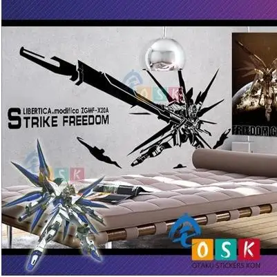 Аниме мультфильм автомобиль стикеры семян ZGFM-X20A GUNDAM виниловые наклейки на стену s