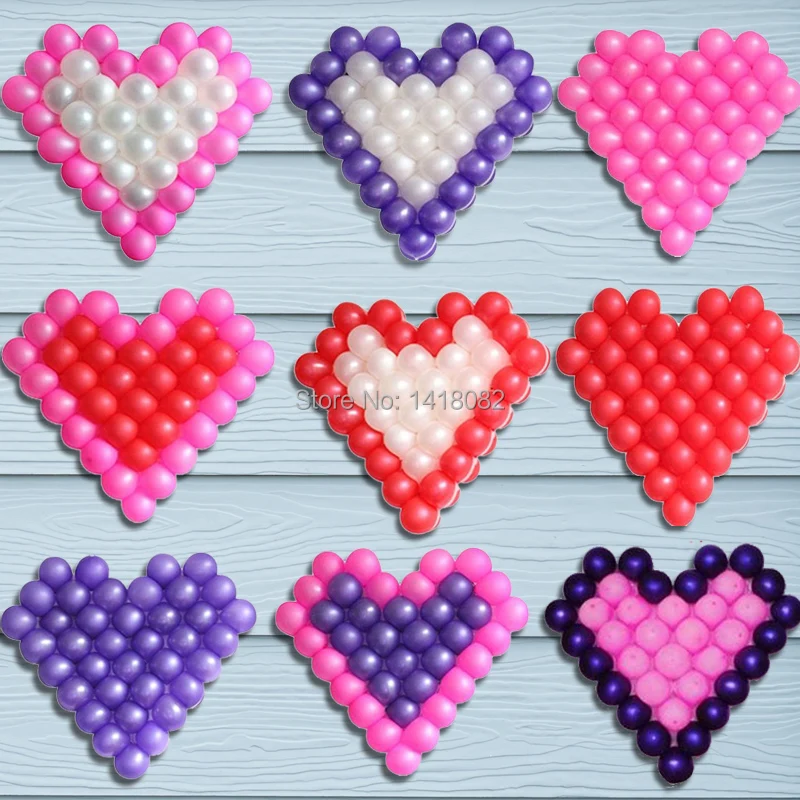 2017 Новый набор воздушных шаров в форме сердца виде сетки для украшения дня