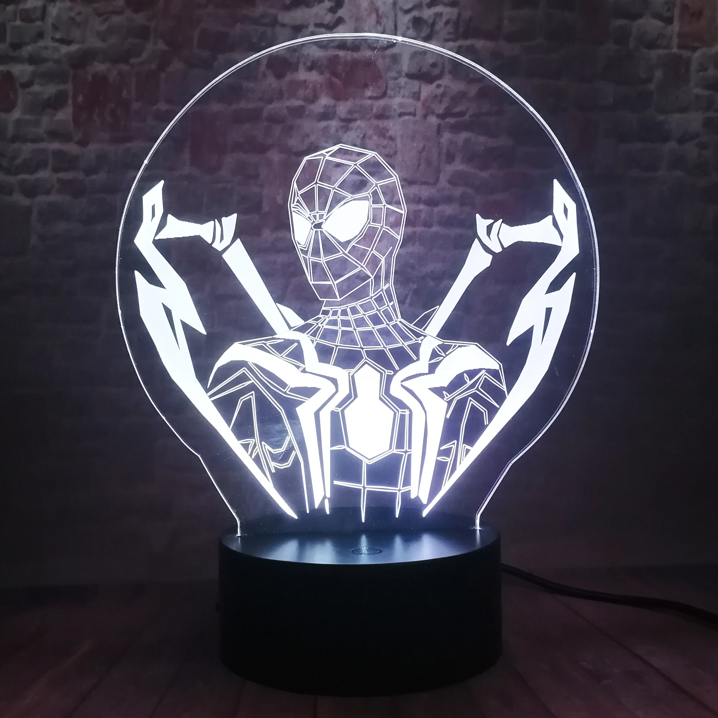 Крутые подарки для мальчиков 3D LED Marvel Ultimate лампа Человека паука ночник сенсорный 7