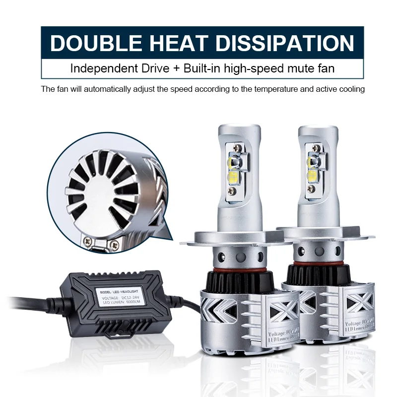 72 Вт 12000LM авто СВЕТОДИОДНЫЕ Фары Комплект H11 H4 Hi/lo Луч Высокой Power led лампы H7 H8 H9 9005 HB3