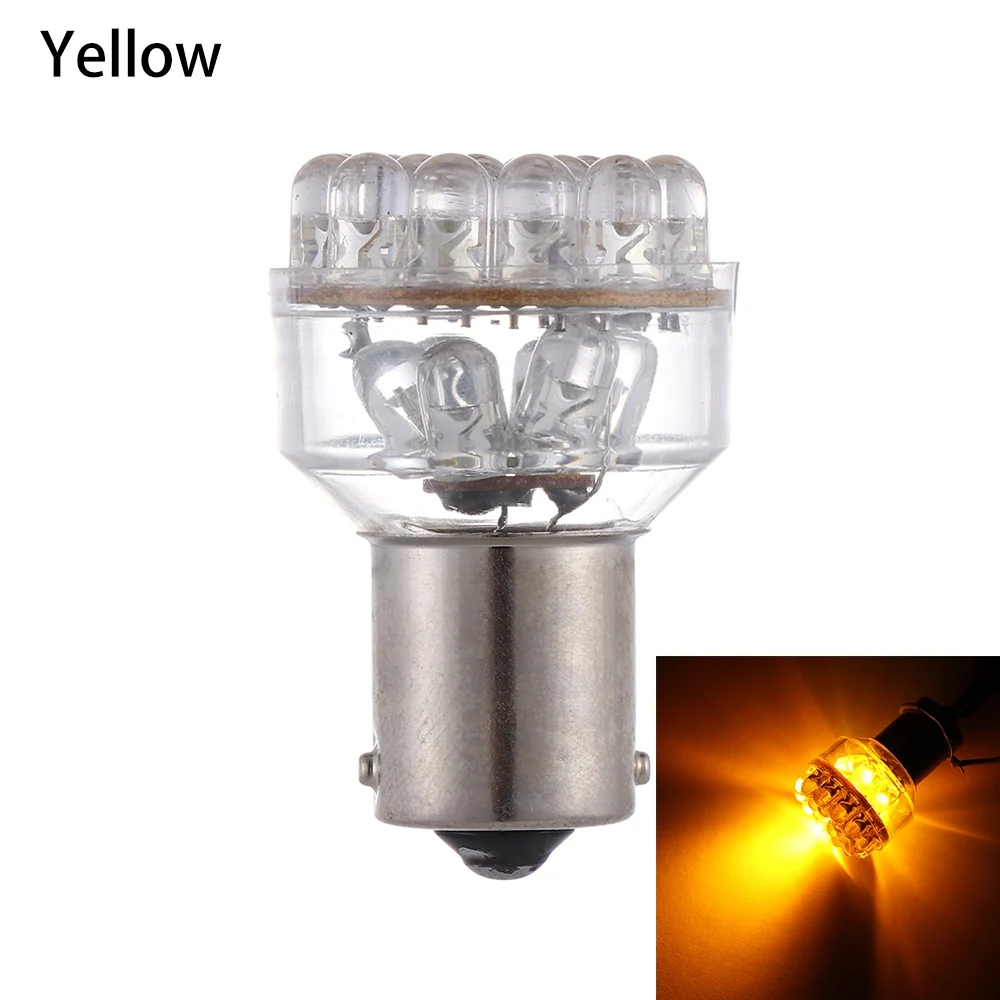 1 Пара 1156 BAY15D 24 светодиодный 12 V автомобиля задние светодиодные лампы стоп-сигнала
