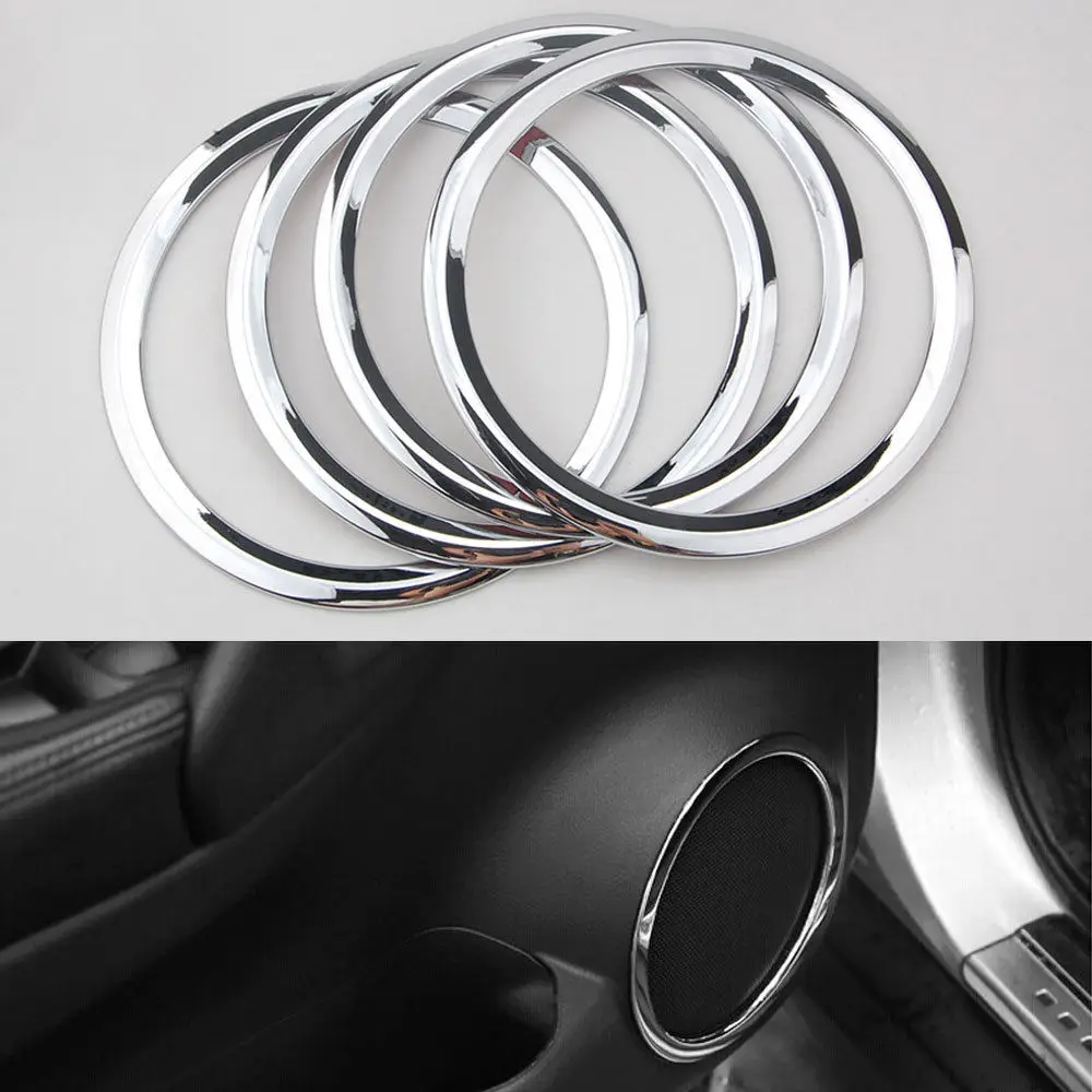 

BBQ @ FUKA Подходит для NISSAN VERSA2012-2016 4DR ALMERA латио хромированная крышка стерео динамика отделка хромирование стикер