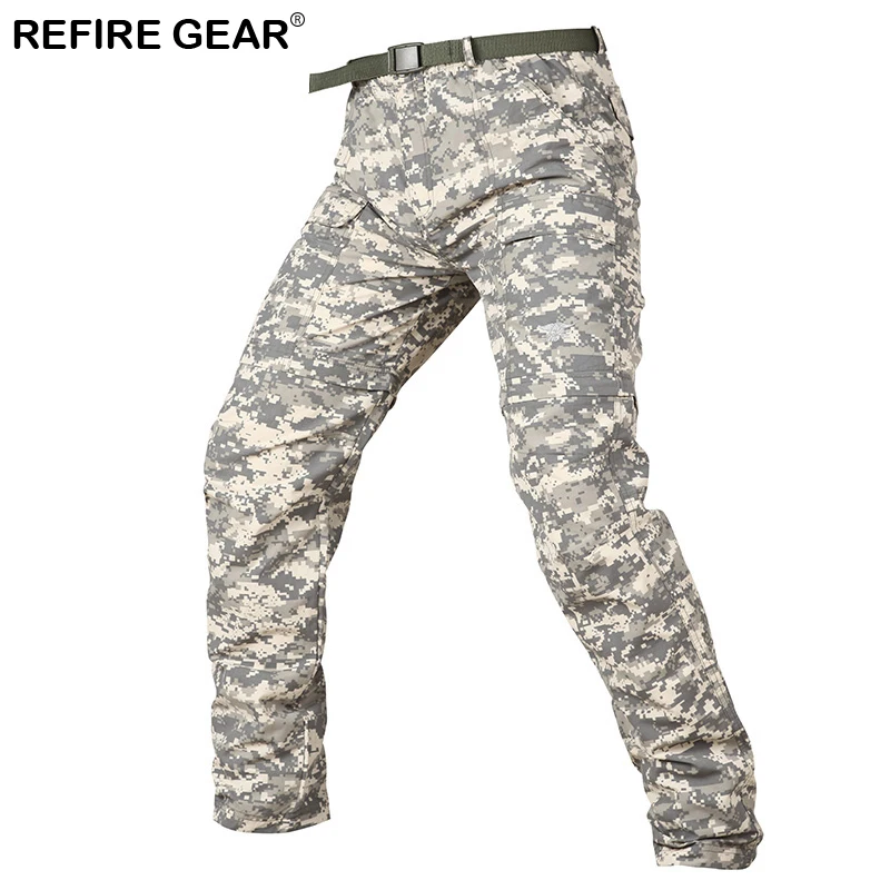 Мужские тактические брюки ReFire Gear легкие быстросохнущие камуфляжные для походов