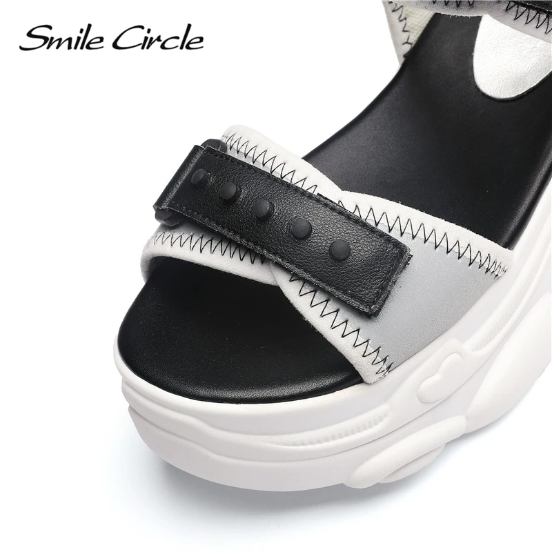 Женские босоножки на массивной платформе Smile Circle летние модные повседневные