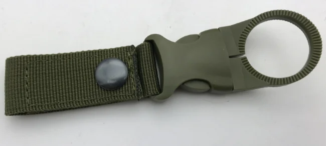 army green Наружная нейлоновая тесьма Пряжка крючок держатель для бутылки с водой зажим карабин ремень рюкзак вешалка для кемпинга аксессуары для альпинизма - Цвет: army green