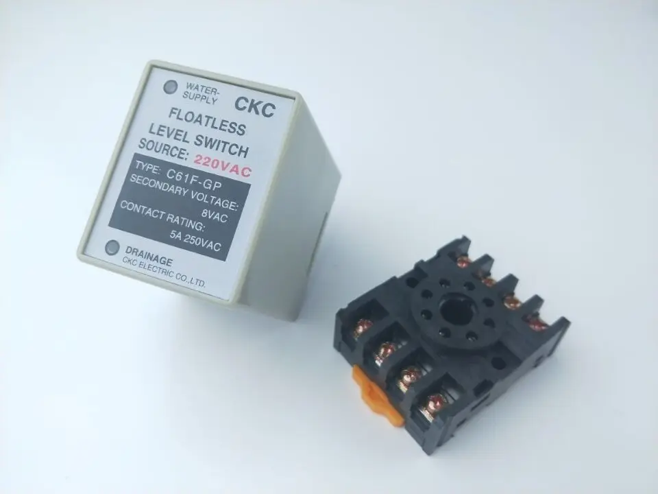 C61F GP AC 220V 50/60Hz 8 Pin Liquid беспоплавковый выключатель регулятора уровня Controller с