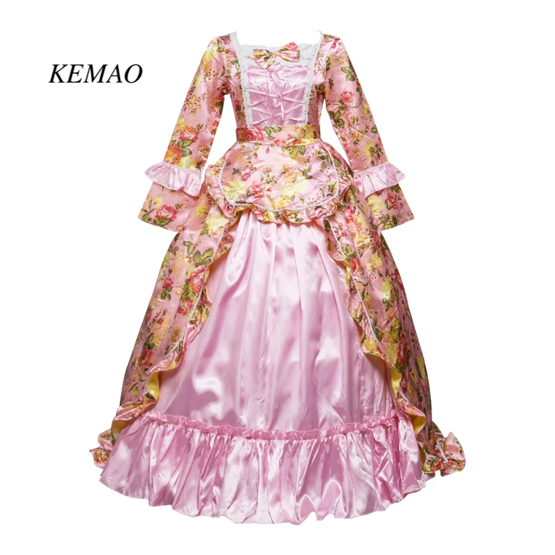 

KEMAO Gothic Period Masquerade Dress Holiday Marie Antoinette Prom Gown Victorian Rococo Prom Gown Inspired Medieval Costumes