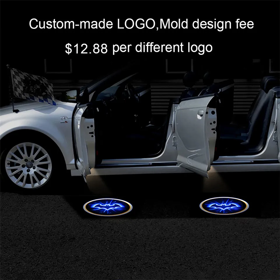 2 шт. автомобильный беспроводной Автомобильный Дверной светодиодный лазерный