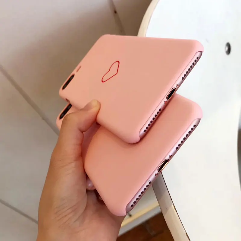 Чехол Boucho с сердечками для iphone 8 8Plus Модный чехол задней панели ультратонкие