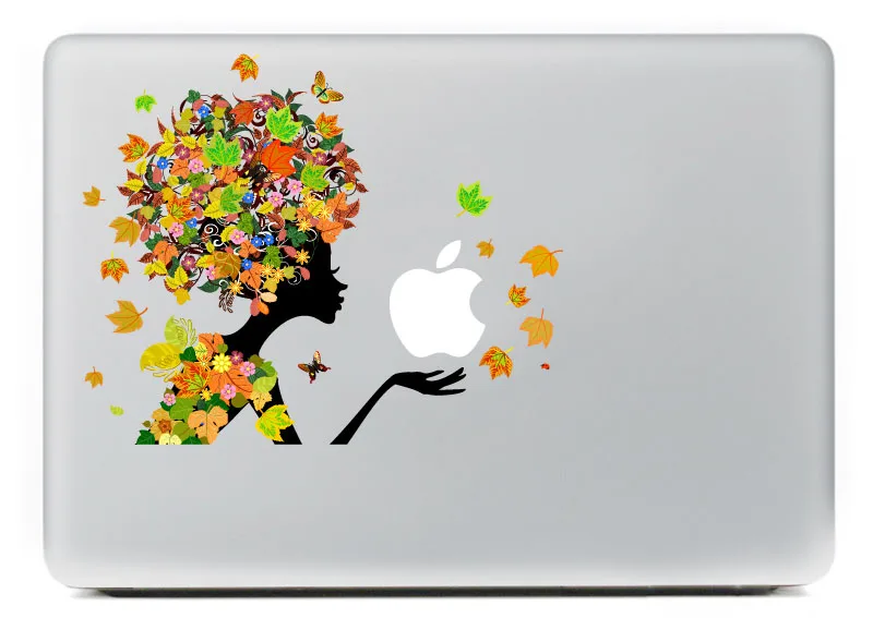 Цветная виниловая наклейка с листьями Феи для сделай сам Macbook Pro / Air 11 13 15 дюймов