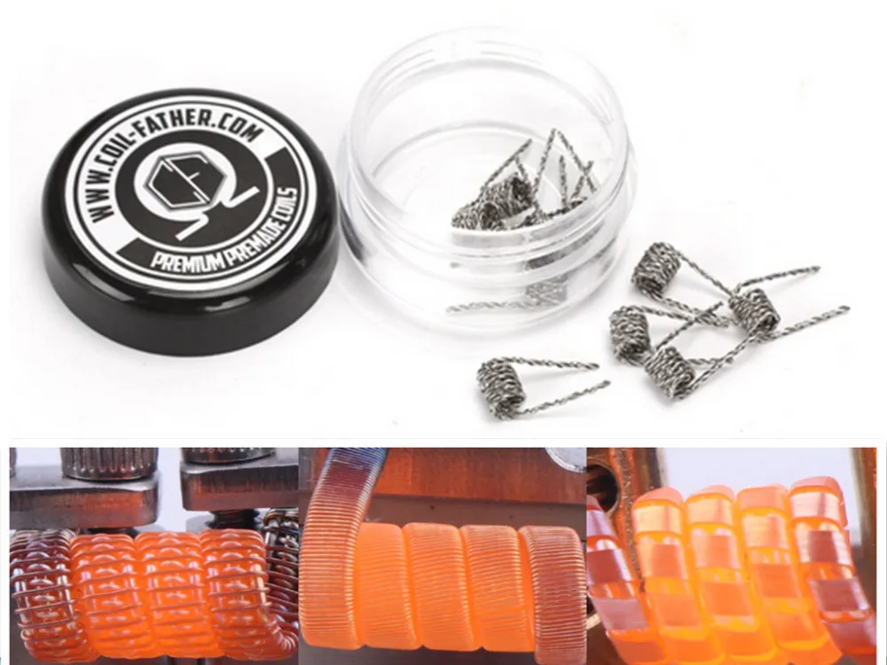 Катушка для папы 10 ⑤ кор. Премиум готовые катушки A1 RDA Clapton проволока Hive Tiger