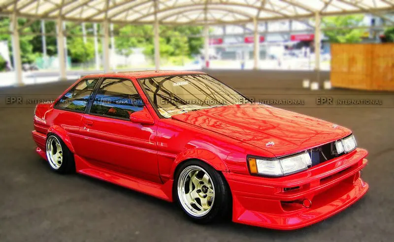 FRP RUF комплект для Тойота AE86 Trueno стиль стекло волокно передний/задний бампер