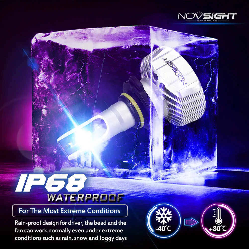 NOVSIGHT 50 Вт 10000LM белый 6500K H1 H3 H7 H8/H9/H11 9005/HB3 9006/HB4 светодиодные лампы для фар