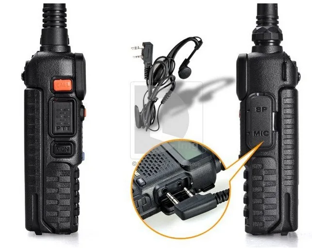Фрикционная Двухдиапазонная рация vhf uhf с выходной мощностью 5 Вт + 128 каналов|vhf dual