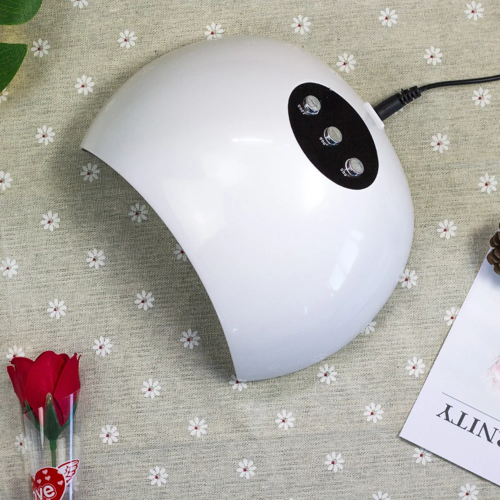 Genailish 24W LED UV white lamp nail dryer automatic sensor Double light Manicure Gel Polish Nail Art Tools SUN8X-004 | Красота и