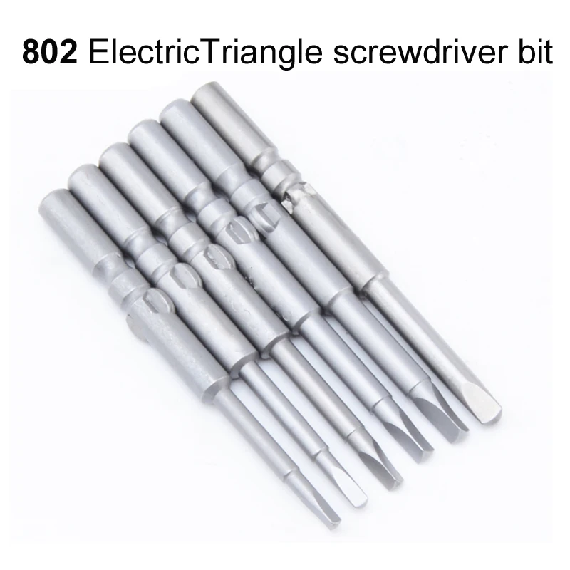 6 шт., Набор бит для электрической отвертки, 6 мм, 802/1,8/2,0/2,3/2,5/2,7/3,0