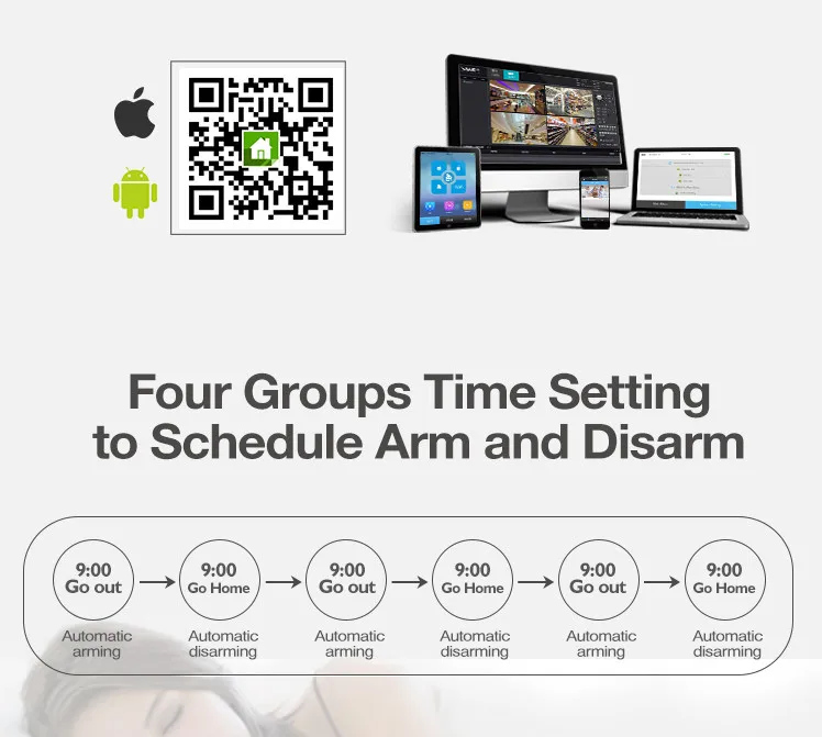 Yobang Security Wireless Home Burglar App wifi GSM Alarm System Support English / Russian / Spanish / France