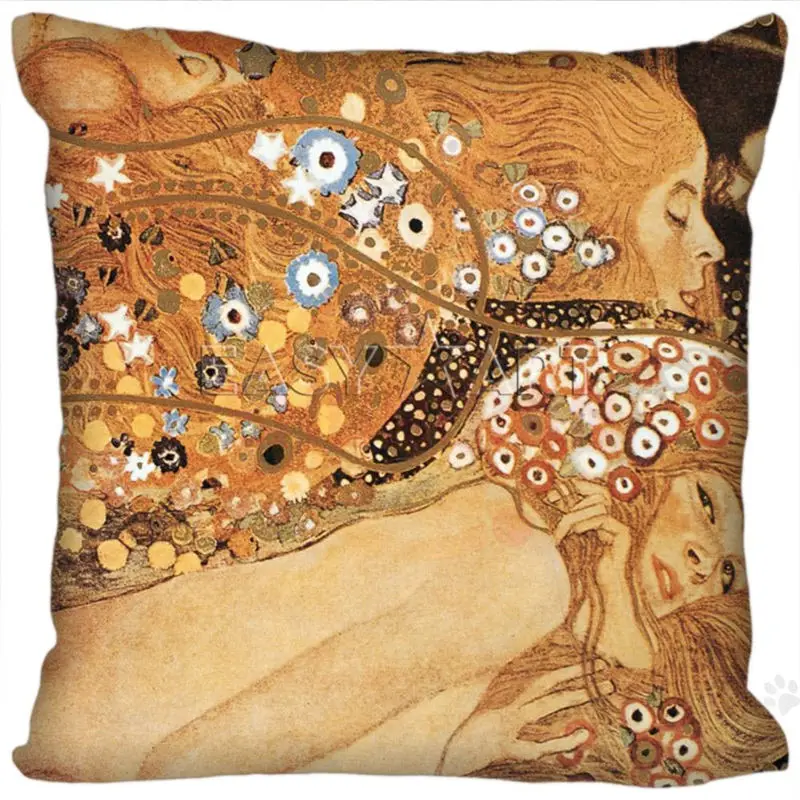 Pillowcase Пользовательские Gustav наволочки с картинами Климта квадратной молнии дома декоративные Наволочки две стороны печатных 35X 35 40 X40 45X45 60X60 - Цвет: Pillowcase