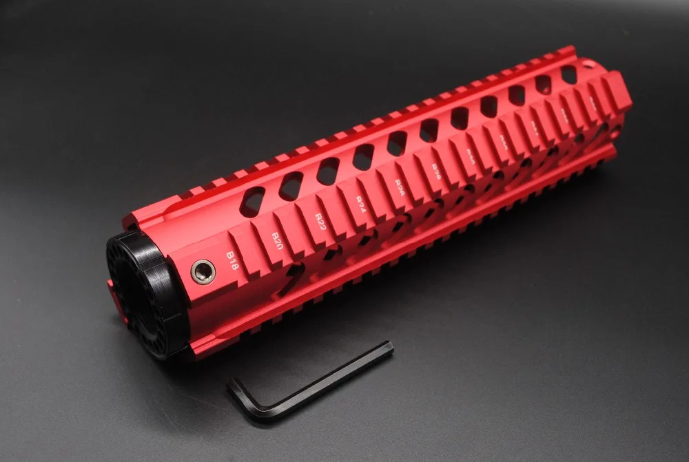 Красный анодированный 7 'ཆ'' 12 ''дюйма длина свободный плавающий Quad Rail