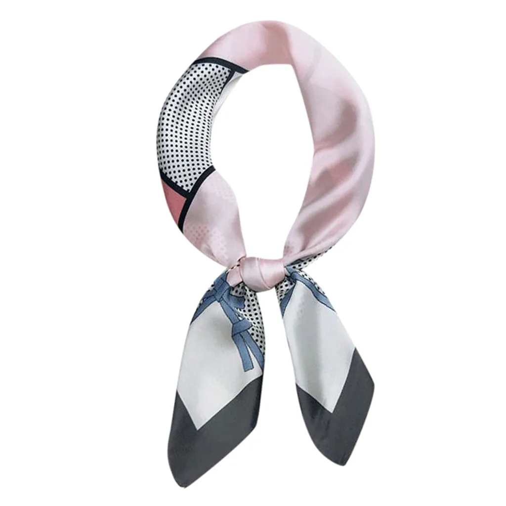 Женский атласный шелковый шарф на ощупь формальные шарфы с квадратным вырезом