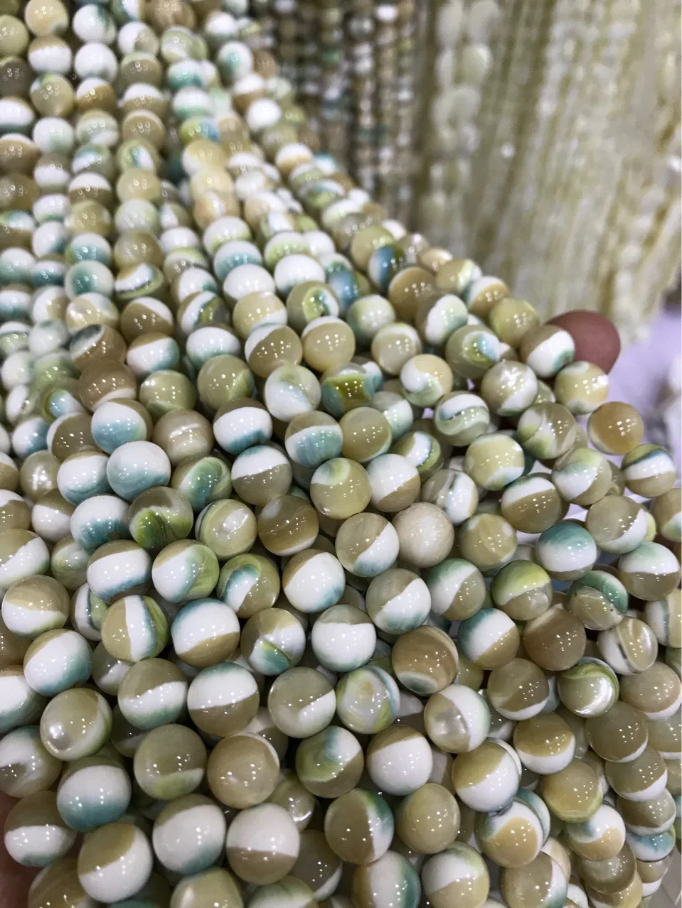 

Оптовая продажа, бусины из 100% натуральной ракушки пресной воды ААА для изготовления ювелирных изделий, бисероплетения, браслетов, ожерелий, 6/8/10/12 мм