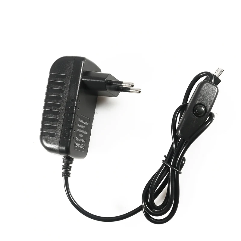 Зарядное устройство 5 В 3 А адаптер переменного тока кабель Micro Usb с выключателем