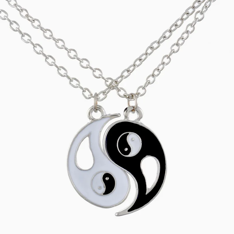 Новинка Прямая поставка 1 комплект ожерелья с подвеской Best Friend Ying Yang двумя