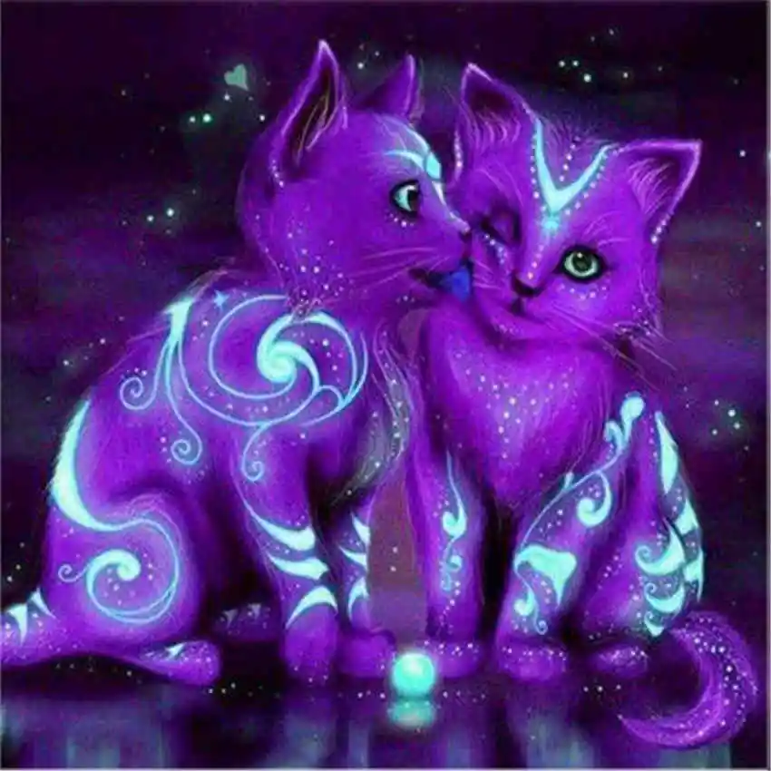 D0055 5D Diy Алмазная картина с изображением кота из мультфильма Алмазная вышивка птица 5D Алмазная мозаика распродажа мультфильмов Daimond-картина Стразы - Цвет: D0055