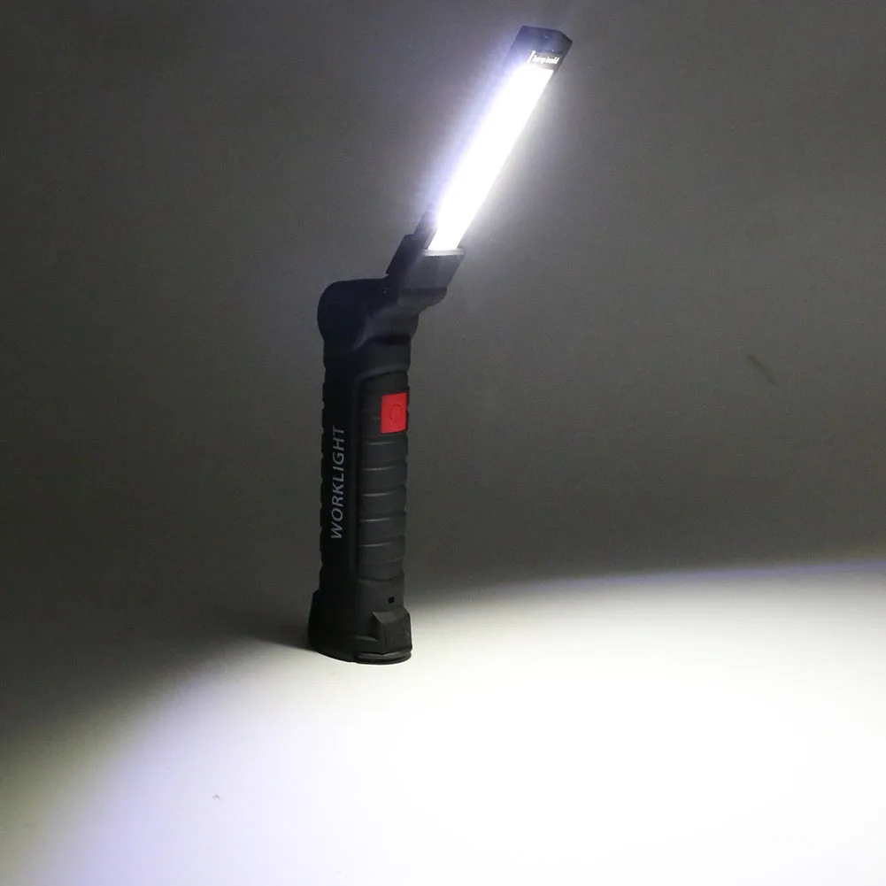 2 шт. портативный 5 режимов COB фонарик USB Перезаряжаемый светодиодный рабочий свет