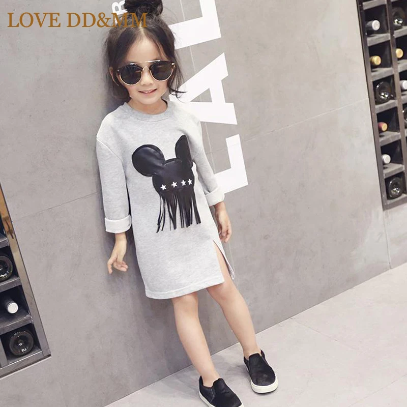 Платье для девочек LOVE DD &amp MM детская одежда 2020 Дизайнерские Длинные футболки с